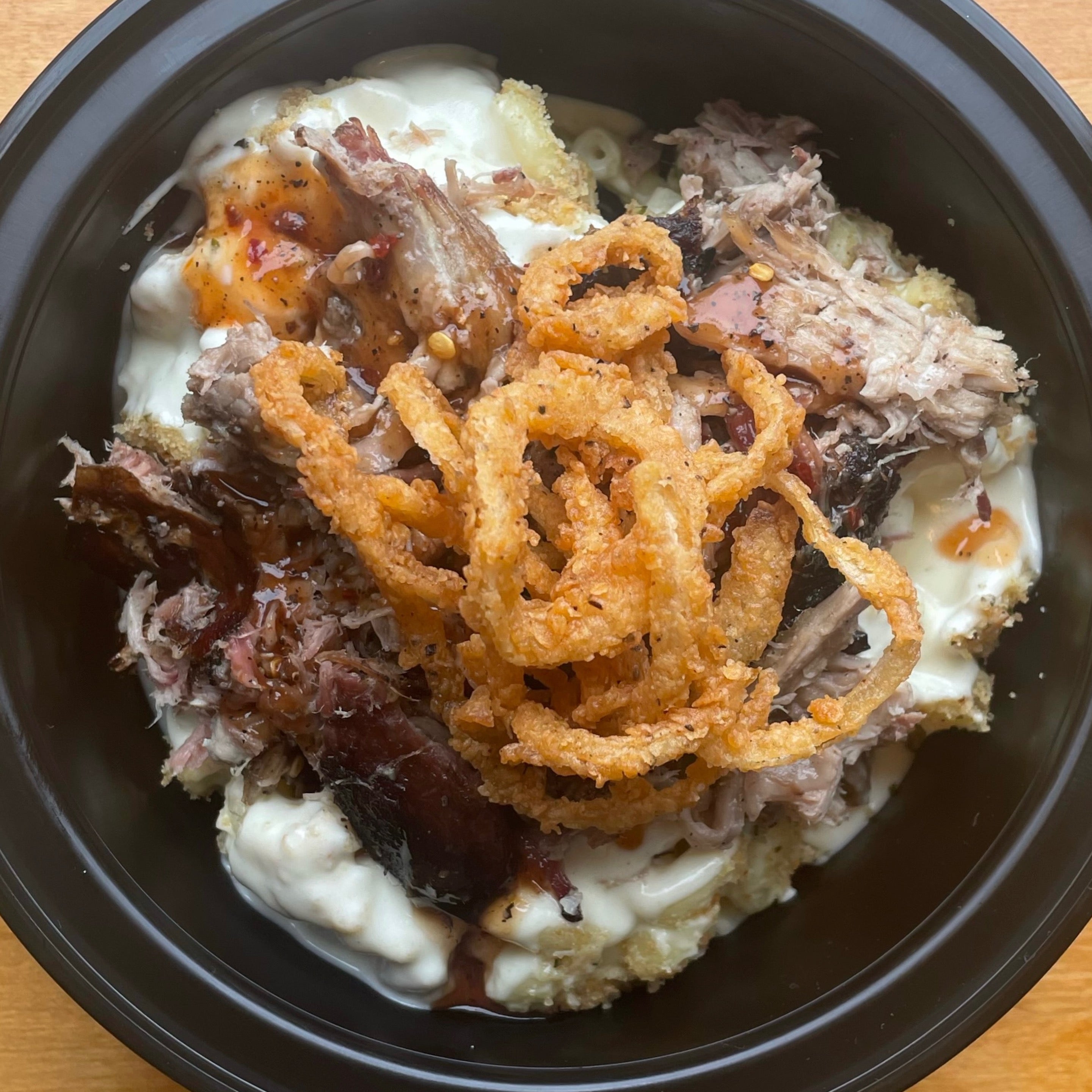 BBQ Pulled Pork Mac Cheese Bowl